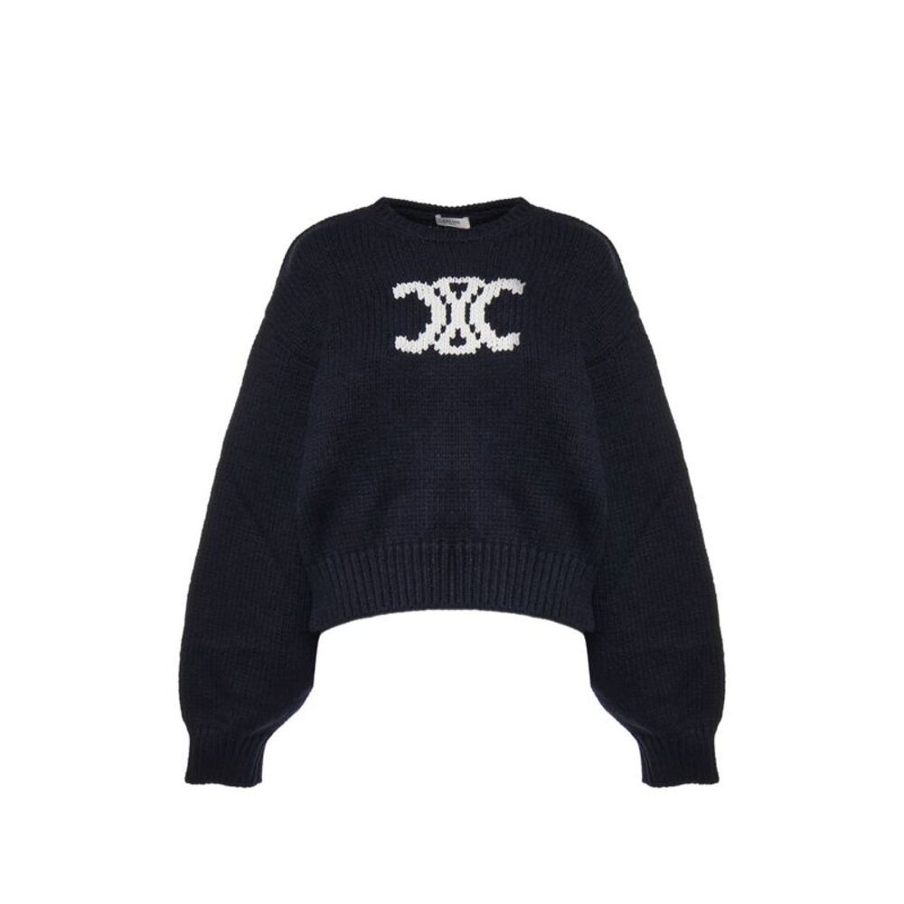 Celine Women Triomphe Cotton Sweater